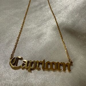 Gold Capricorn Zodiac Necklace